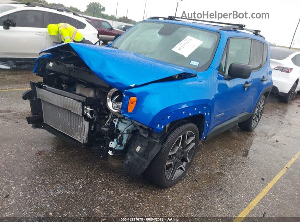 ZACNJAAB8LPM19640 2020 JEEP RENEGADE Синий Передняя левая четверть