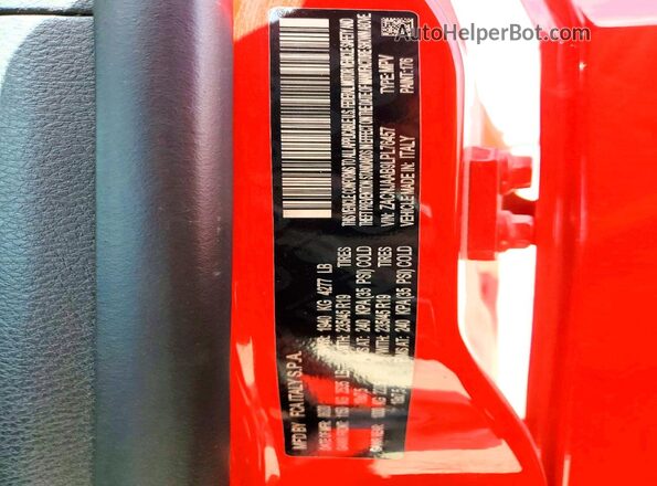 ZACNJAAB9LPL76457 2020 JEEP RENEGADE Red VIN კოდის სტიკერის ხედი