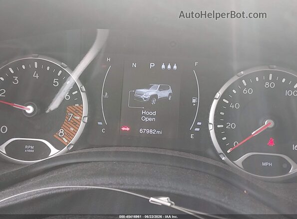 ZACNJABB6KPK07333 2019 JEEP RENEGADE Red უკანა სავარძლების ხედი