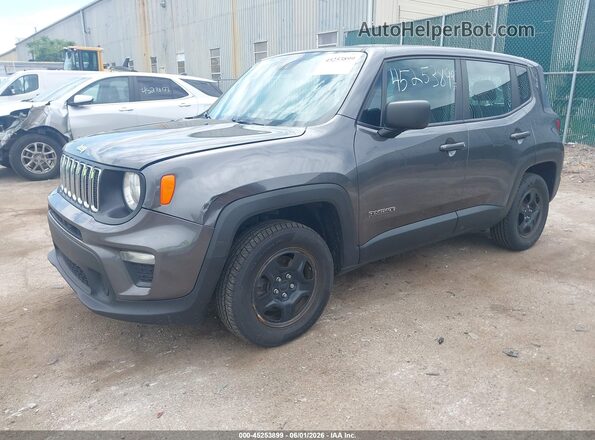 ZACNJBAB5KPK74299 2019 JEEP RENEGADE Gray Առջևի ձախ երեք քառորդ տեսարան