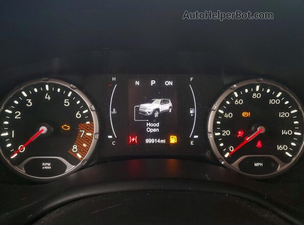 ZACNJBBB0LPM06269 2020 JEEP RENEGADE Blue Instrument cluster view
