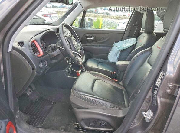 ZACNJBC11KPK03413 2019 JEEP RENEGADE Gray წინა სალონის ხედი