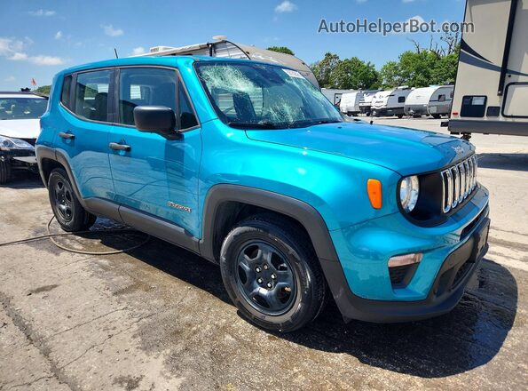 ZACNJCAB5MPM19334 2021 JEEP RENEGADE Бирюзовый Передняя правая четверть