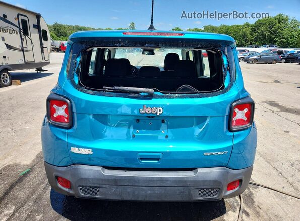ZACNJCAB5MPM19334 2021 JEEP RENEGADE Бирюзовый Вид сзади
