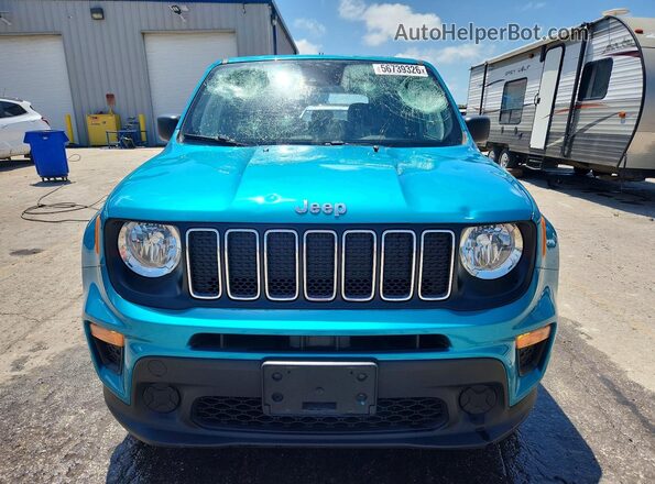 ZACNJCAB5MPM19334 2021 JEEP RENEGADE Бирюзовый Вид спереди