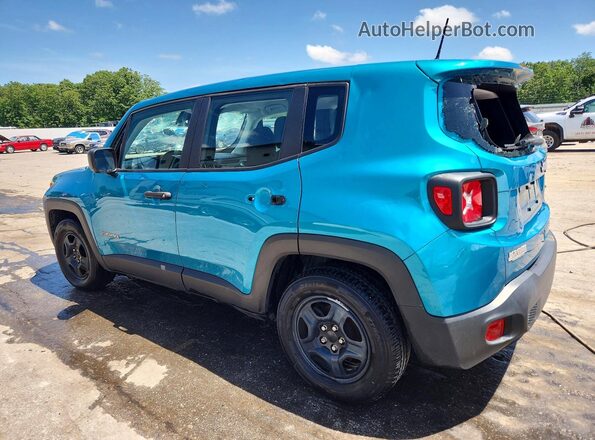 ZACNJCAB5MPM19334 2021 JEEP RENEGADE Бирюзовый Задняя левая четверть