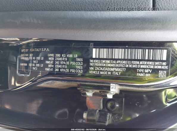 ZACNJDAB0MPM96277 2021 JEEP RENEGADE Black ძრავის განყოფილების ხედი