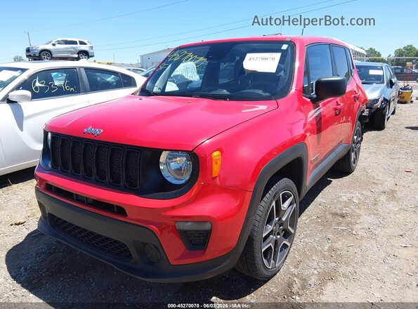 ZACNJDAB5MPM53263 2021 JEEP RENEGADE Red Front left
