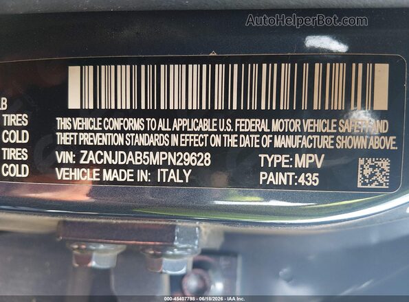 ZACNJDAB5MPN29628 2021 JEEP RENEGADE Navy Engine compartment view