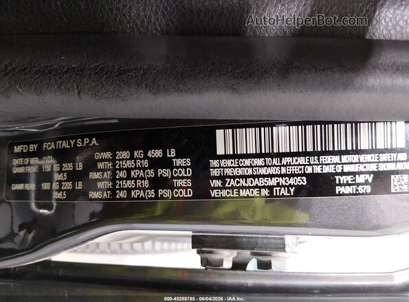 ZACNJDAB5MPN34053 2021 JEEP RENEGADE Black Widok komory silnika