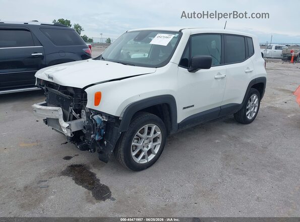 ZACNJDB10PPP60303 2023 JEEP RENEGADE White Առջևի ձախ երեք քառորդ տեսարան