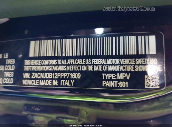 ZACNJDB12PPP71609 2023 JEEP RENEGADE Black Engine compartment view