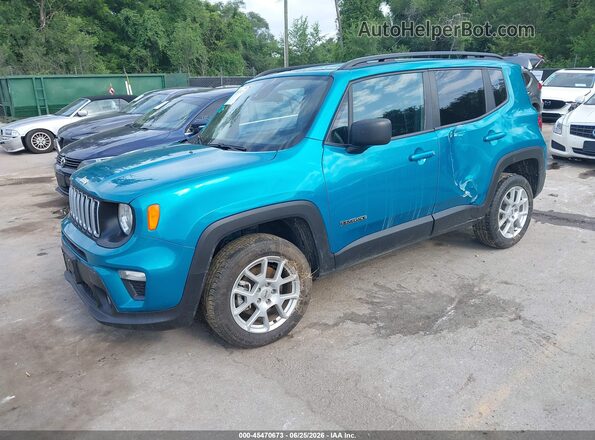 ZACNJDB15NPN84703 2022 JEEP RENEGADE Синий Передняя левая четверть