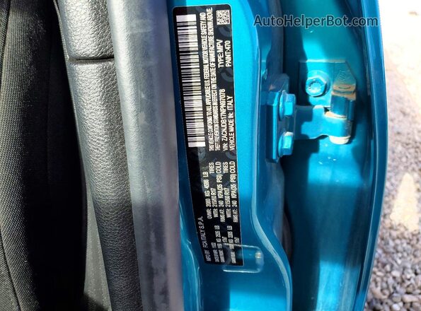 ZACNJDB17NPN97078 2022 JEEP RENEGADE Green Widok komory silnika