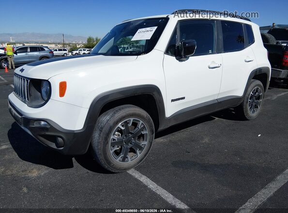 ZACNJDB19PPP67508 2023 JEEP RENEGADE White წინა მარცხენა ხედი სამი მეოთხედიდან
