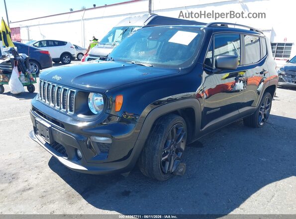 ZACNJDBB7MPM77725 2021 JEEP RENEGADE Black წინა მარცხენა ხედი სამი მეოთხედიდან