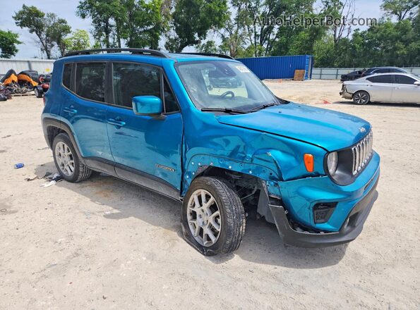 ZACNJDBB7MPN26633 2021 JEEP RENEGADE Бирюзовый Передняя правая четверть