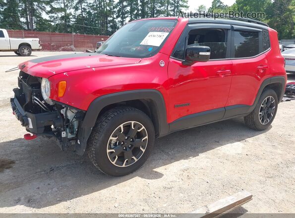 ZACNJDC17PPP70325 2023 JEEP RENEGADE Red წინა მარცხენა ხედი სამი მეოთხედიდან