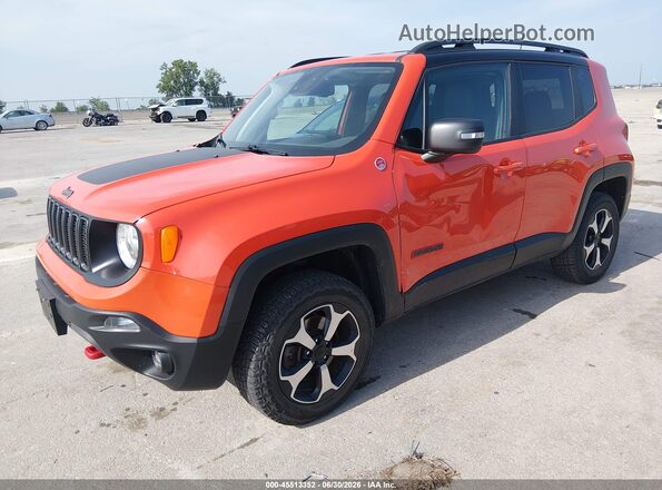 ZACNJDC1XMPM22031 2021 JEEP RENEGADE Orange წინა მარცხენა ხედი სამი მეოთხედიდან
