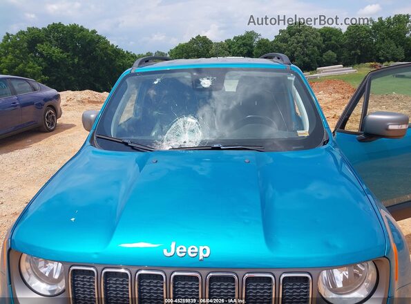 ZACNJDD13MPM95076 2021 JEEP RENEGADE Turquoise Front view