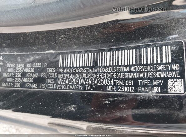 ZACPDFDW4R3A25034 2024 DODGE OTHER Black Vista del compartimento del motor