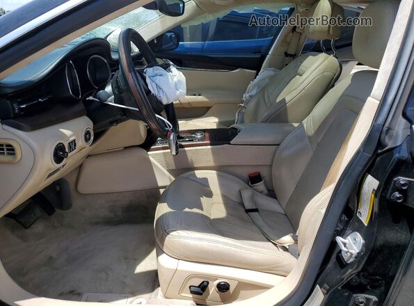 ZAM56RPL5H1232328 2017 MASERATI QUATTROPOR Black Widok wnętrza z przodu