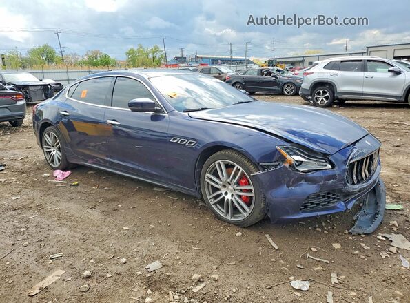 ZAM56YRA8J1287626 2018 MASERATI QUATTROPOR Синий Передняя правая четверть