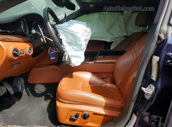 ZAM56YRA8J1287626 2018 MASERATI QUATTROPOR Синий Вид салона спереди