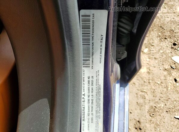 ZAM56YRA8J1287626 2018 MASERATI QUATTROPOR Синий Вид подкапотного пространства