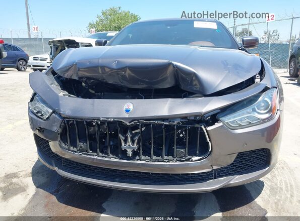 ZAM57RSA0G1189146 2016 MASERATI GHIBLI Gray Front view