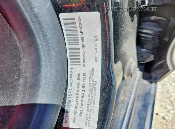 ZAM57RSS2H1195573 2017 MASERATI GHIBLI Black 