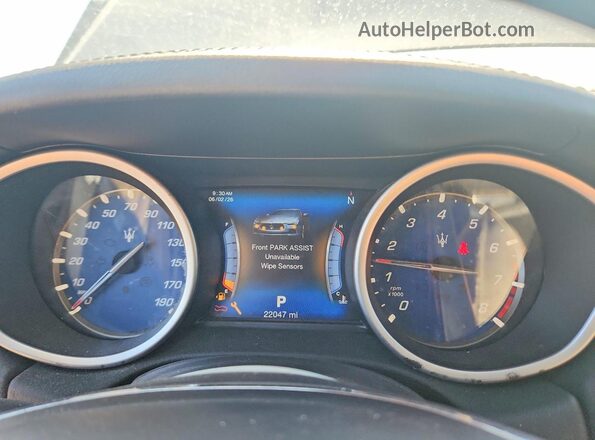 ZAM57RTA3H1237139 2017 MASERATI GHIBLI White Instrument cluster view