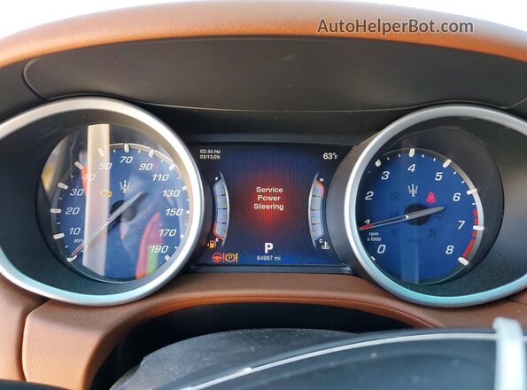 ZAM57RTA6G1171524 2016 MASERATI GHIBLI Gray ხელსაწყოთა პანელის ხედი