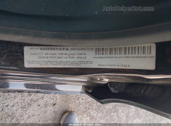 ZAM57RTA6G1181101 2016 MASERATI GHIBLI Black Widok komory silnika