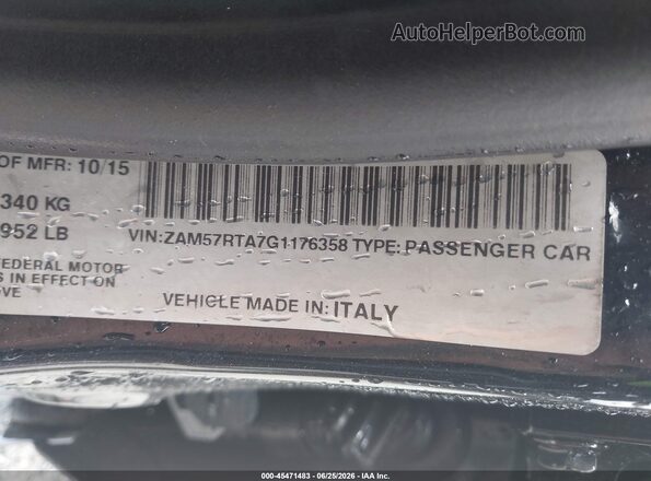 ZAM57RTA7G1176358 2016 MASERATI GHIBLI Black Շարժիչի բաժամունքի տեսք