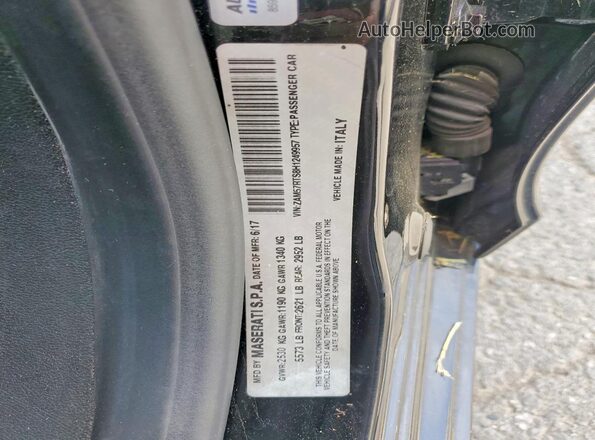 ZAM57RTS8H1249957 2017 MASERATI GHIBLI Black Engine compartment view