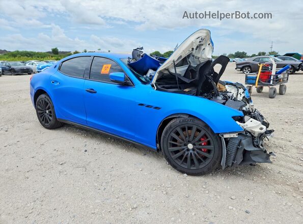 ZAM57XSA2J1293178 2018 MASERATI GHIBLI Blue Передня права чверть