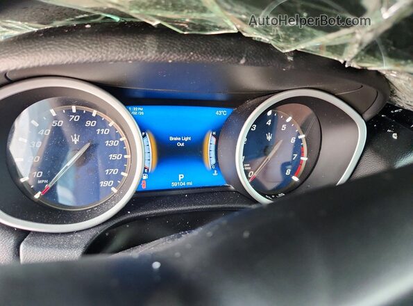 ZAM57XSA2J1293178 2018 MASERATI GHIBLI Blue Вид щитка приладів