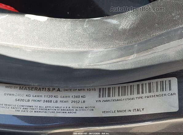 ZAM57XSA6G1175045 2016 MASERATI GHIBLI Brown 