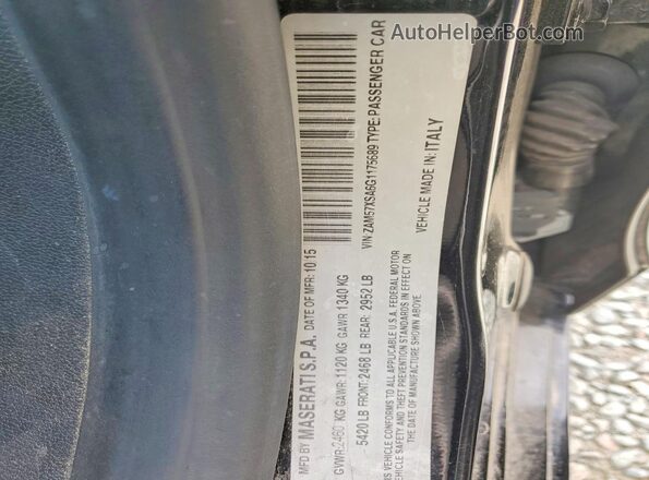 ZAM57XSA6G1175689 2016 MASERATI GHIBLI Black 