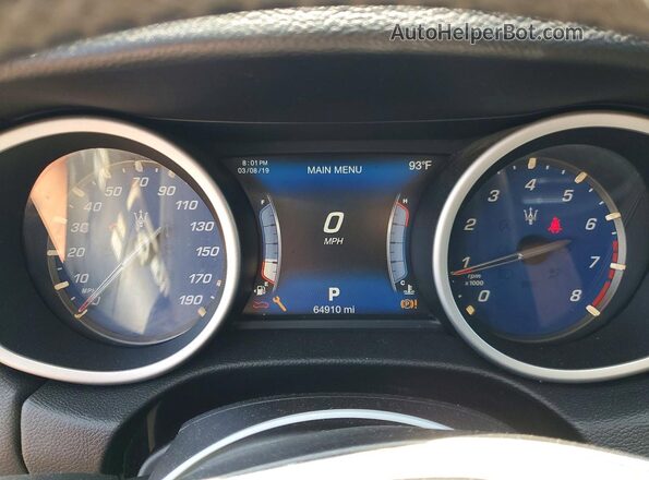 ZAM57XSA7H1206269 2017 MASERATI GHIBLI Black Вид щитка приладів