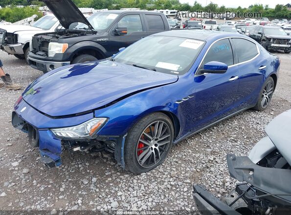 ZAM57XSA9H1226281 2017 MASERATI GHIBLI Blue Առջևի ձախ երեք քառորդ տեսարան