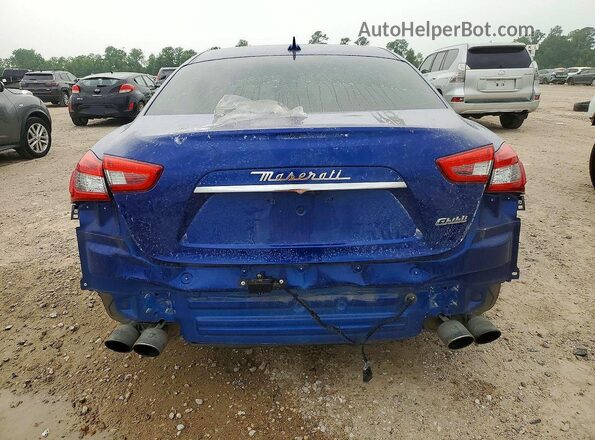 ZAM57XSAXK1311072 2019 MASERATI GHIBLI Blue Rear view