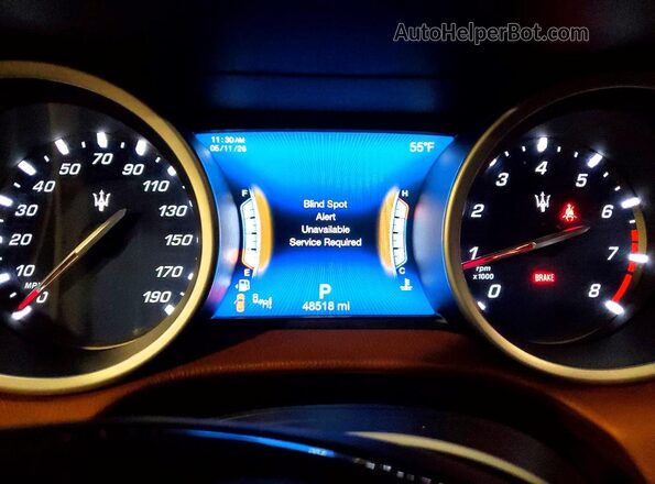 ZAM57YTA8J1278656 2018 MASERATI GHIBLI Blue Vista del cuadro de instrumentos
