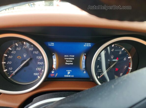 ZAM57YTS8K1321998 2019 MASERATI GHIBLI Blue Instrument cluster view