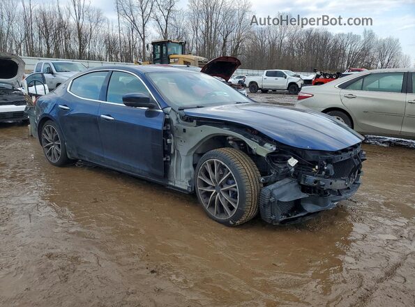 ZAM57YTS8K1321998 2019 MASERATI GHIBLI Blue Front right