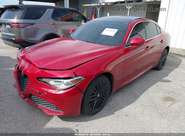 ZARFAEEN8H7550242 2017 ALFA ROMEO GIULIA Red წინა მარცხენა ხედი სამი მეოთხედიდან