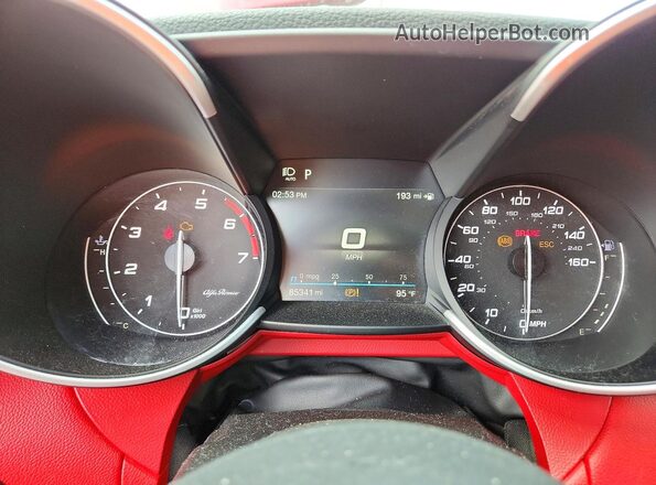 ZARFAMAN3L7631464 2020 ALFA ROMEO GIULIA Red Vista del cuadro de instrumentos