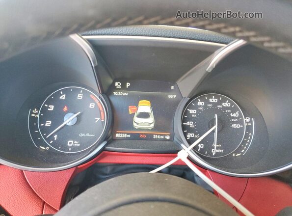 ZARFAMAN6K7609540 2019 ALFA ROMEO GIULIA White Vista del cuadro de instrumentos