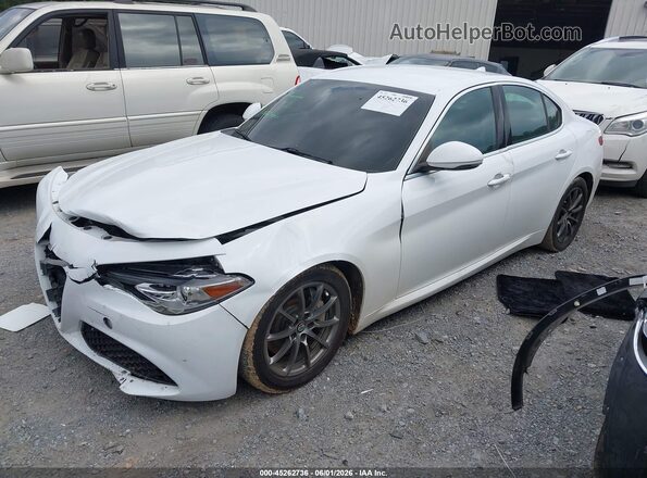 ZARFAMAN6K7609649 2019 ALFA ROMEO GIULIA White Առջևի ձախ երեք քառորդ տեսարան